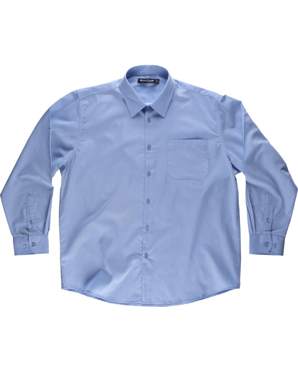 Comprar Camisa manga larga B8000 Celeste workteam delante