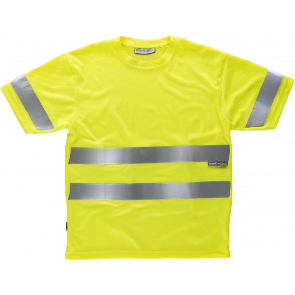 Comprar Camiseta transpirable C3945 Amarillo AV workteam delante