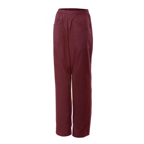pantalon de pijama para limpieza Serie 319 color burdeos