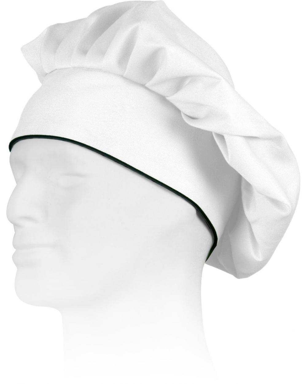 Comprar Gorro frances de cocinero M603 Blanco+Negro workteam barato