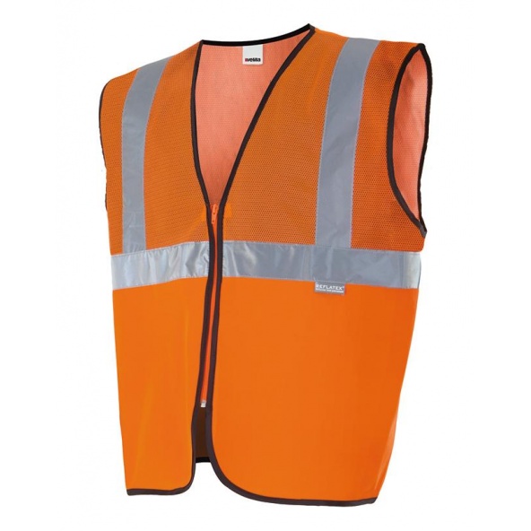 Comprar Chaleco con tejido de rejilla alta visibilidad serie 146 online barato Naranja Fluor
