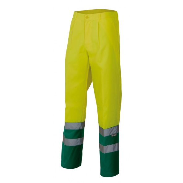 Comprar Pantalón bicolor alta visibilidad serie 158 online barato Sup Ama/Inf Ver