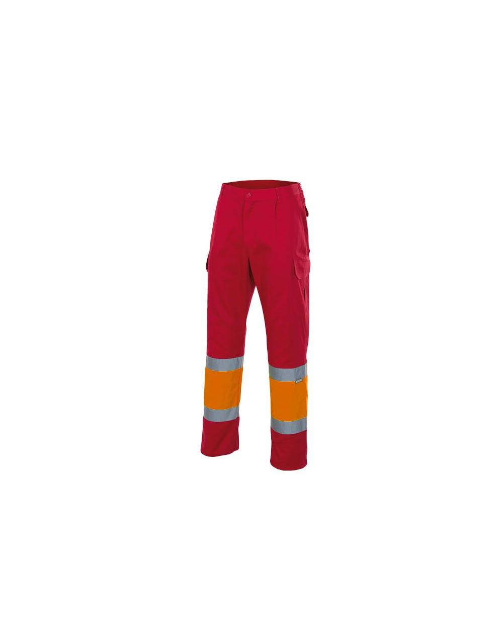 Comprar Pantalón bicolor alta visibilidad serie 157c online barato Rojo