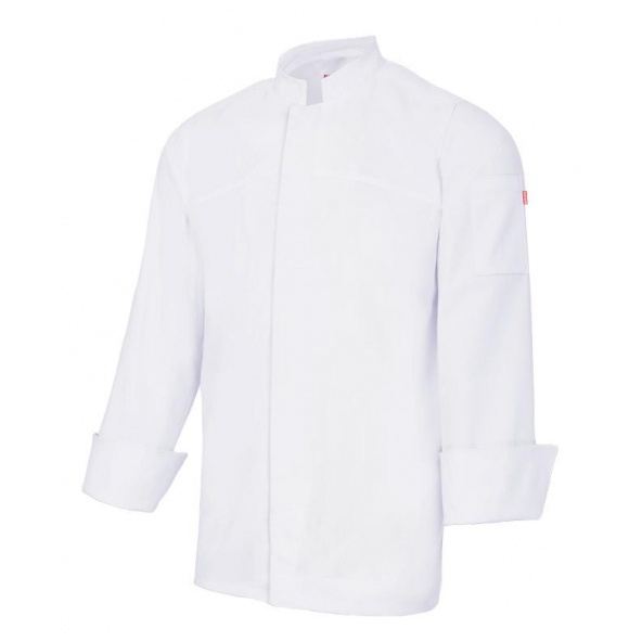 Comprar Chaqueta de cocina 100% algodon con cierre central serie 405208a online barato Blanco