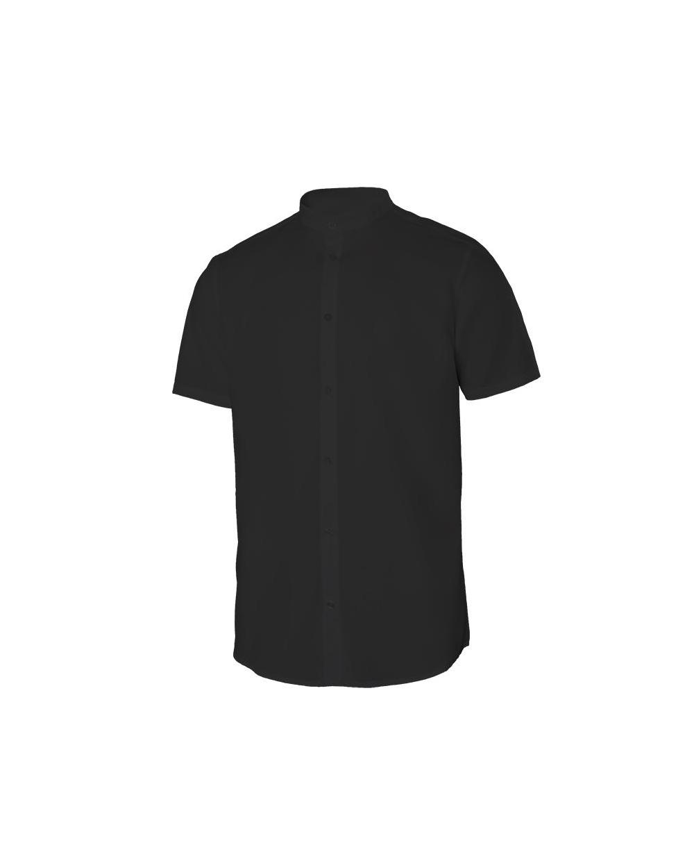 Comprar Camisa cuello tirilla stretch manga corta serie 405012s online barato Negro