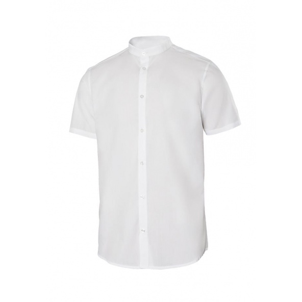 Comprar Camisa cuello tirilla stretch manga corta serie 405012s online barato Blanco